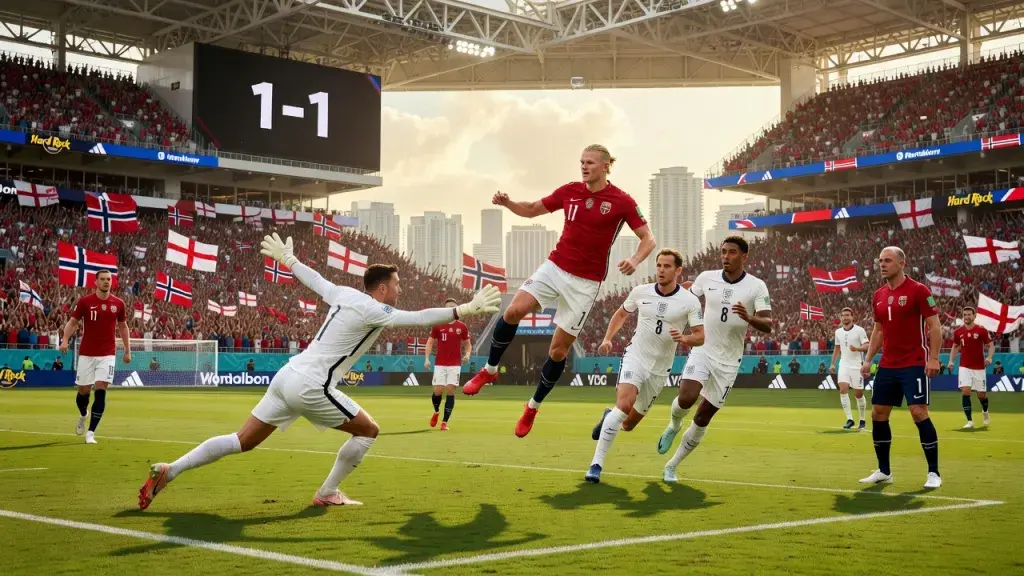 Noruega e Inglaterra travam batalha decisiva em Miami com tudo em aberto